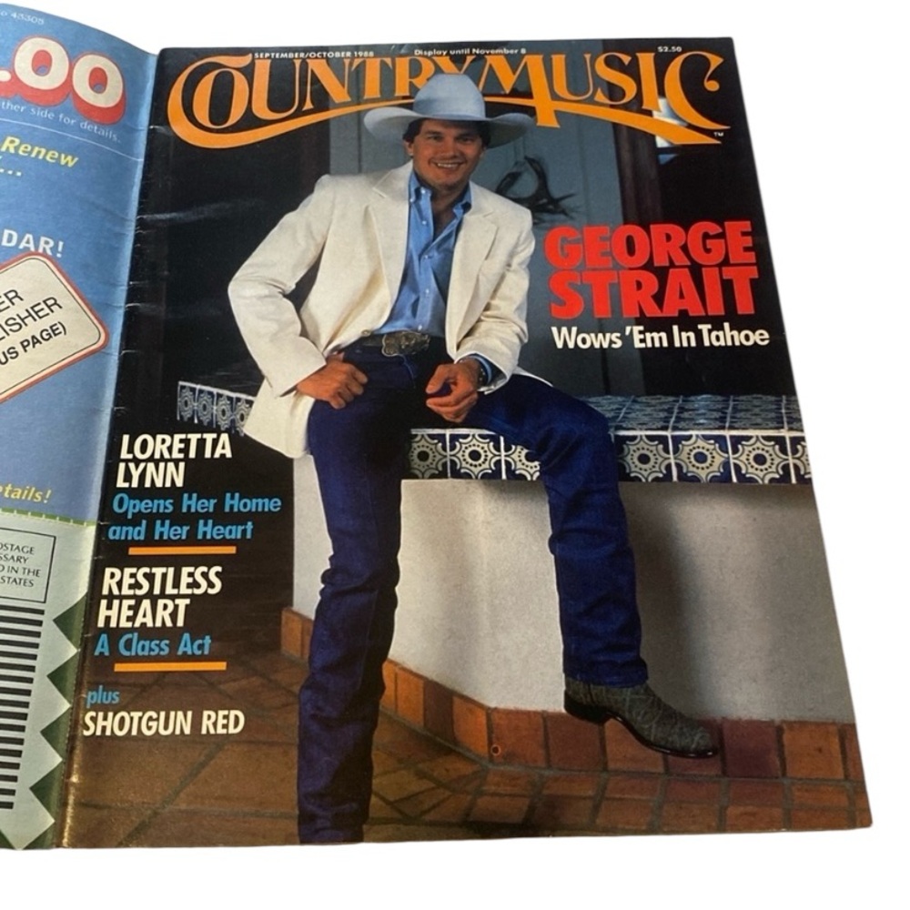 Vintage George Strait 1988 Country Music Magazine